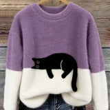 Luna | Camisola com Gráfico de Gato para Mulher
