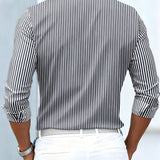 Emerson | Camisa de homem a rayas vintage de manga longa