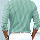 Emerson | Camisa de homem a rayas vintage de manga longa