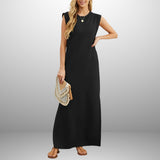 Emma |  Vestido longo e fluido sem rugas