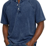 Felipe - Camisa vintage com botões para homem