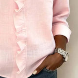 Indie · Blusa de Mulher com volantes e decote em V