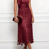 Lau - Vestido midi Céline elegante para cerimónia para Mulher