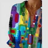 Edna™ Blusa com estampa geométrica